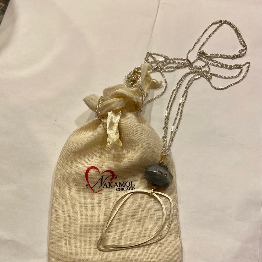 NAKAMOL Chicago- Pamelyn Stone Pendant necklace!!